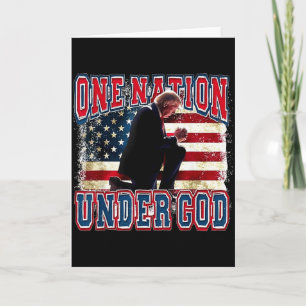 One Nation Under God Trump Bid Gebed Jezus Vlag Ve Kaart