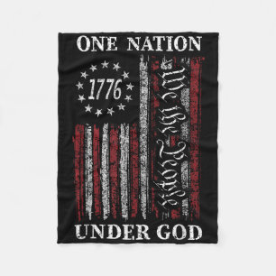 One Nation Under God Vlag 4 juli Patriottisch Ch Fleece Deken