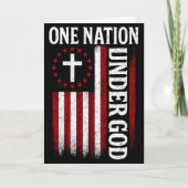 One Nation Under God Vlag 4 juli Patriottisch Ch Kaart (Voorkant)
