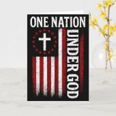 One Nation Under God Vlag 4 juli Patriottisch Ch Kaart (Gele Bloem)
