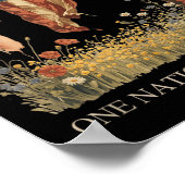 One Nation Under God Vlag 4 juli Patriottisch Ch Poster (Hoek)