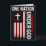 One Nation Under God Vlag 4 juli Patriottische Ch Kaart<br><div class="desc">One Nation Under God Vlag 4 juli Patriottisch Christelijk</div>