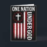 One Nation Under God Vlag 4 juli Patriottische Ch Kaart<br><div class="desc">One Nation Under God Vlag 4 juli Patriottisch Christelijk</div>
