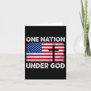 One Nation Under God Vlag 4 juli Patriottische Ch Kaart