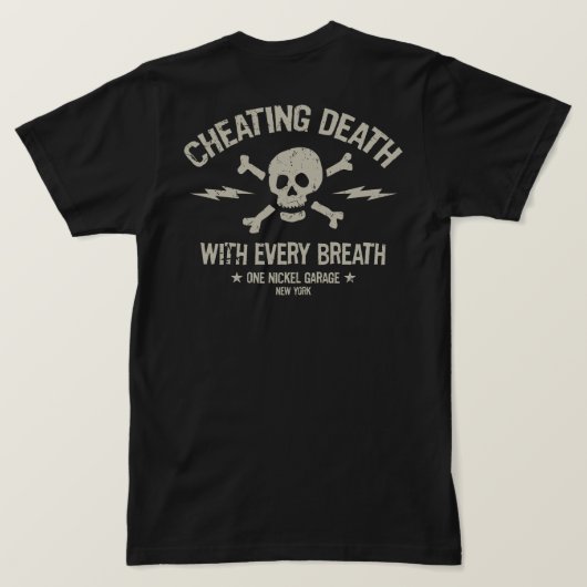 One Nickel Garage / Cheating Death T-shirt Uit Wat (Design achterkant)