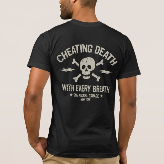 One Nickel Garage / Cheating Death T-shirt Uit Wat (Achterkant)