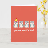 One Of A Kind Birthday Hamster Card Kaart (Gele Bloem)