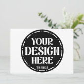 One-of-a-kind, elegant, clean & bold feestdagenkaart (Staand voorkant)