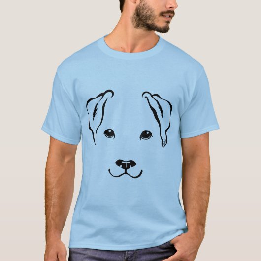 One-of-a-Kind Hand Drawn 5 Lines Dog Tie Dye Shirt (Voorkant)