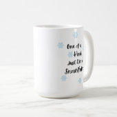 One of a Kind, Just Like a Snowflake Koffiemok (Voorkant rechts)