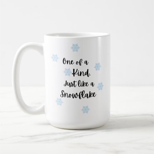 One of a Kind, Just Like a Snowflake Koffiemok (Links)
