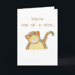 one-of-a-kind kaart<br><div class="desc">Schattigee apenkaart voor een uniek persoon met veel eigenzinnige vrienden.</div>