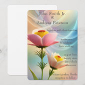 One-of-a-Kind Kleurrijke Bloemen Bruiloft Eleganti Kaart (Voorkant / Achterkant)