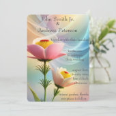 One-of-a-Kind Kleurrijke Bloemen Bruiloft Eleganti Kaart (Staand voorkant)