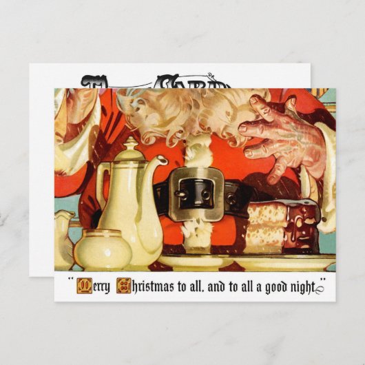  ONE-OF-A-KIND KOFFIE W SANTA BRIEFKAART (Voorkant / Achterkant)