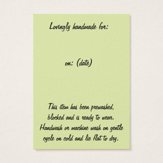 One Of A Kind Roze en Zwart Schaap Hang Label Visitekaartje (Achterkant)