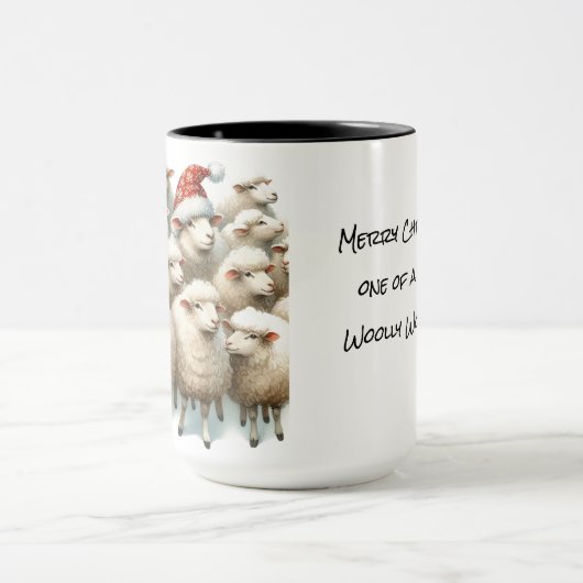 One of a Kind Schaap Kerst Koffie Mok Cup (Midden)