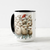 One of a Kind Schaap Kerst Koffie Mok Cup (Voorkant links)