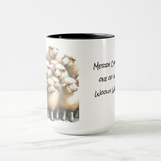 One of a Kind Schaap Kerst Koffie Mok Cup (Midden)