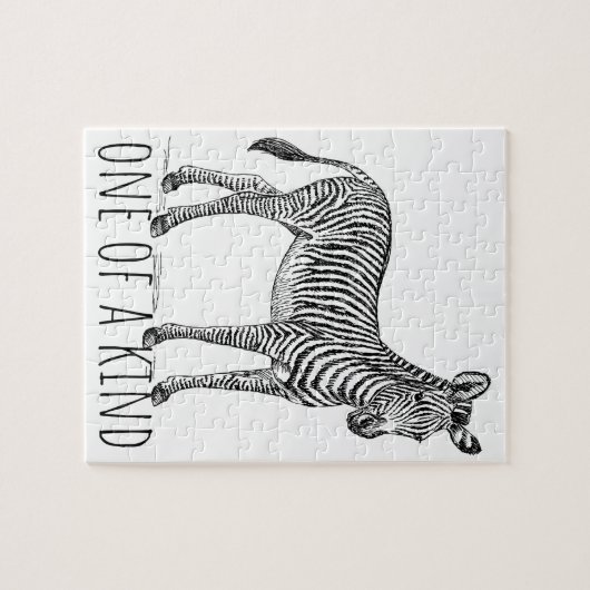 One Of A Kind Unique Zebra Legpuzzel (Horizontaal)