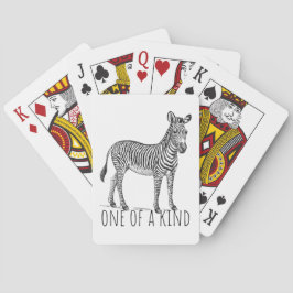 One Of A Kind Unique Zebra Pokerkaarten