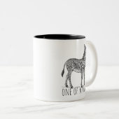 One Of A Kind Unique Zebra Tweekleurige Koffiemok (Voorkant rechts)