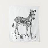 One Of A Kind Unique Zebra Wandkleed (Voorkant)