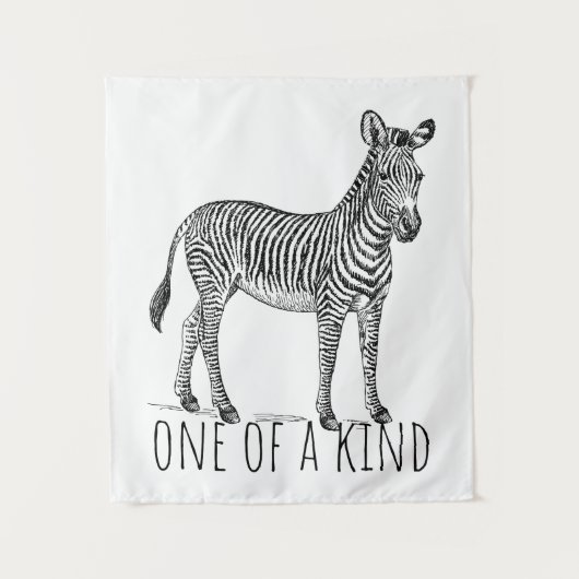 One Of A Kind Unique Zebra Wandkleed (Voorkant)