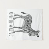 One Of A Kind Unique Zebra Wandkleed (Voorkant (horizontaal))