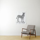 One Of A Kind Unique Zebra Wandkleed (In situ)