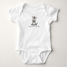 One-of-a-kind zebra baby bodysuit