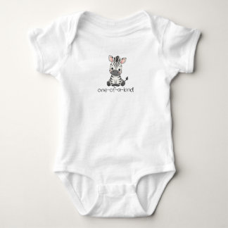 One-of-a-kind zebra baby bodysuit