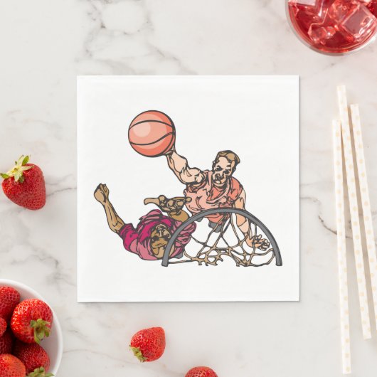 One on One Basketball Napkins Servet (Insitu)