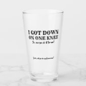 One One Knee - Grappig Groomsman voorstel Glas (Voorkant)