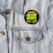 One One Love Rasta Speld Ronde Button 5,7 Cm (In situ)
