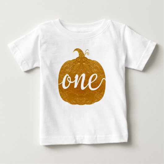 "One"|One Year Old Baby|new baby| Golden pumpkin (Voorkant)