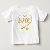 ONE|One Year Old|Heart|Glitter-Print (Voorkant)