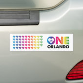 One Orlando One Pulse 49 Hearts Rainbow Bumpersticker (Op auto)