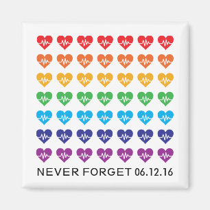 One Orlando One Pulse Rainbow 49 Hearts Magneet