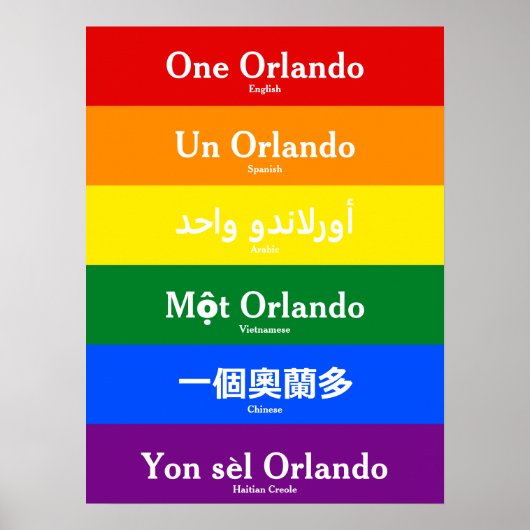 One Orlando Poster (Voorkant)
