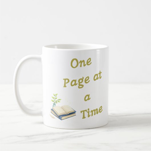 One Page at a Time – Mindful Reading Design Koffiemok (Links)