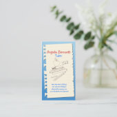 One Page Doodle Tutor Blauw Visitekaartje (Staand voorkant)