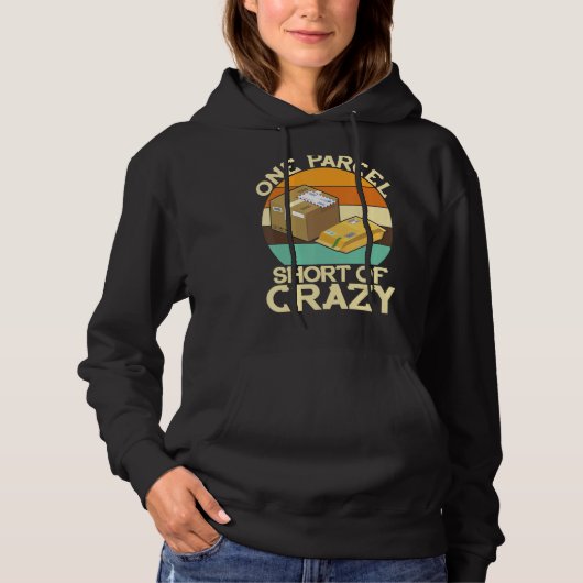 One Parcel Short Crazy Delivery  Postbode Hoodie (Voorkant)