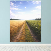 One Path Forward – Minimalist Symbolic Landscape Canvas Afdruk (Insitu (Houten vloer))