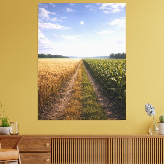 One Path Forward – Minimalist Symbolic Landscape Canvas Afdruk (Insitu (Woonkamer))