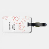 One Perfect match terracotta wedding couple name f Bagagelabel (Achterkant horizontaal)