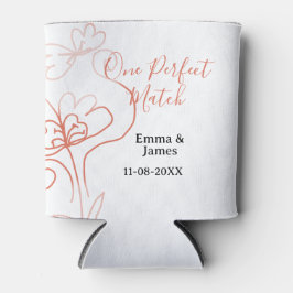One Perfect match terracotta wedding couple name f Blikjeskoeler