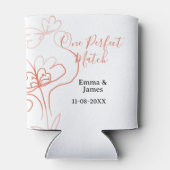 One Perfect match terracotta wedding couple name f Blikjeskoeler (Achterkant)