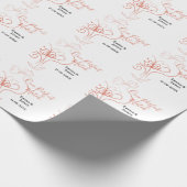 One Perfect match terracotta wedding couple name f Cadeaupapier (Hoek)