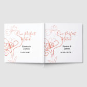One Perfect match terracotta wedding couple name f Gastenboek (Volledig)